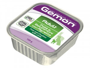 GEMON Dog pate & chunkies Adult with lamb 150g - ar jēru